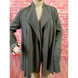 ALLSAINTS SPITALFIELDS  Elva Cardigan Sweater Sz US 2 Lambswool Gray Womens (B7